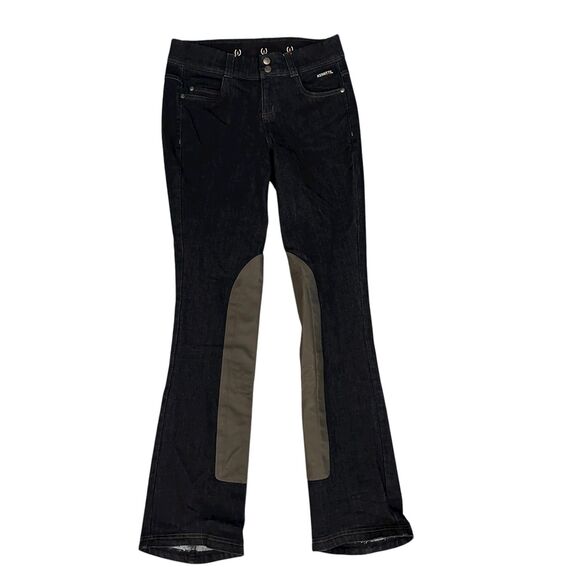Kerrits Dark Wash Stretchy Elastic Waist Horse Riding Equestrian Jeans Size S - Picture 1 of 10